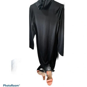 Fashion Black turtle neck body corn dress
